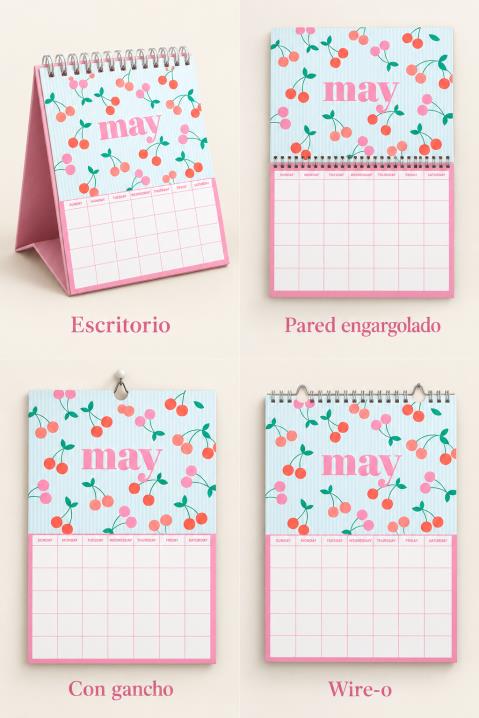 Calendarios coloridos personalizados